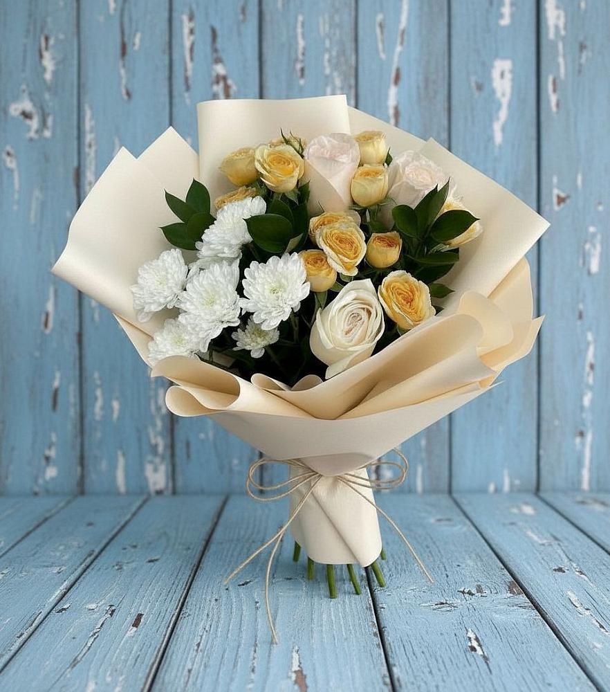 Букет цветов из: Розы и Хризантемы в Кадникове