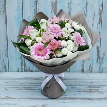 Букет цветов из:  Герберы, Альстромерии и Хризантемы в Кадникове