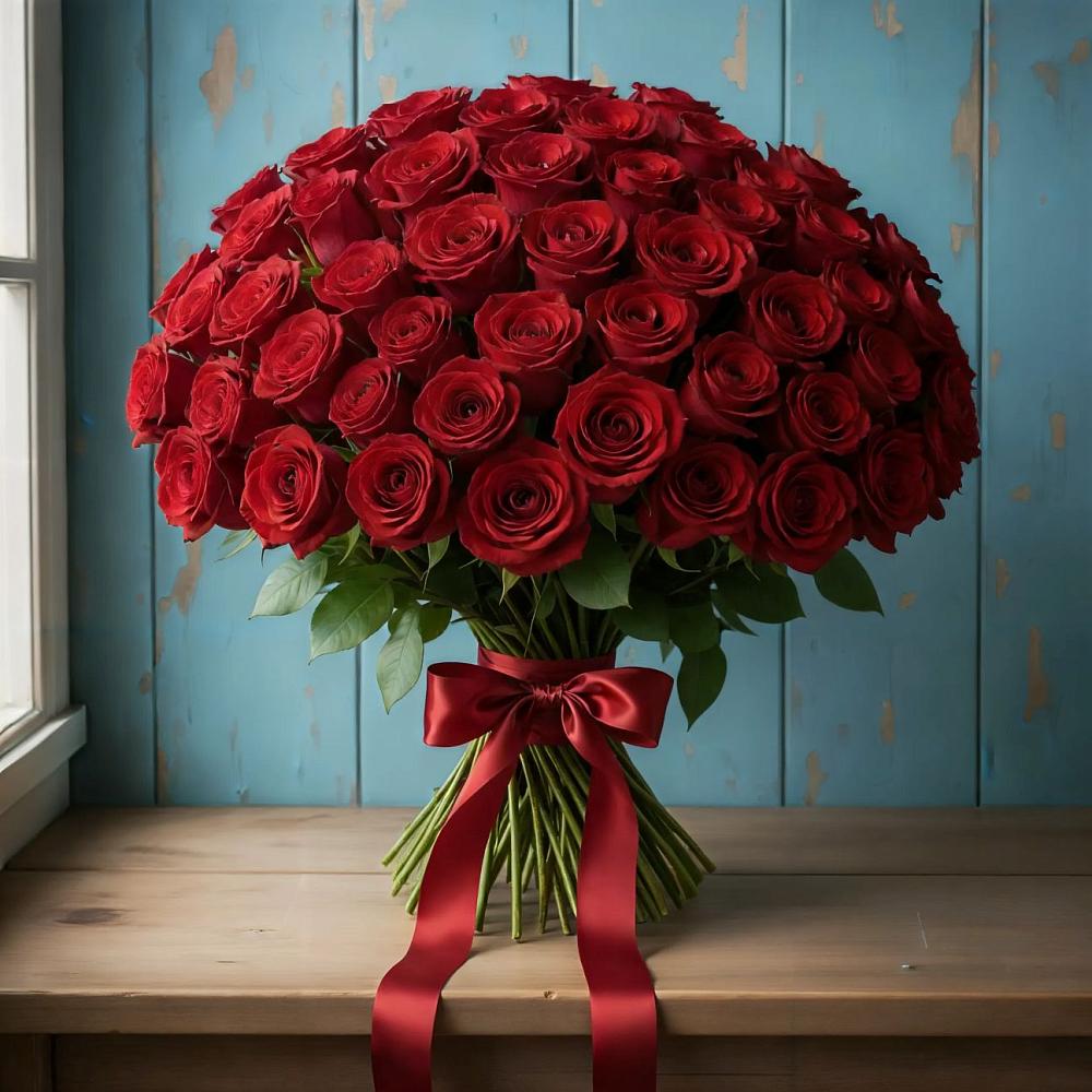 Букет Красные розы Блэк Меджик в Кадникове