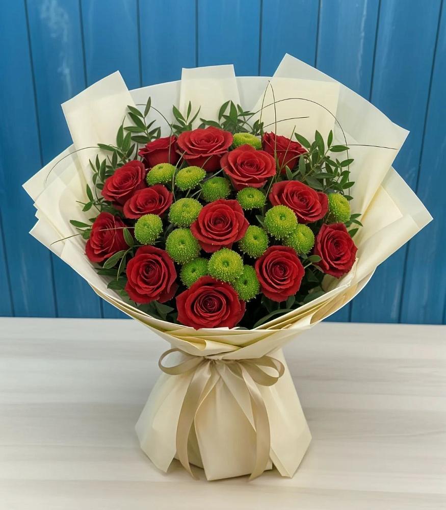 Букет цветов из: Розы и Хризантемы в Кадникове