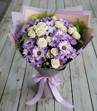 Букет цветов из:  Хризантемы и Розы в Кадникове